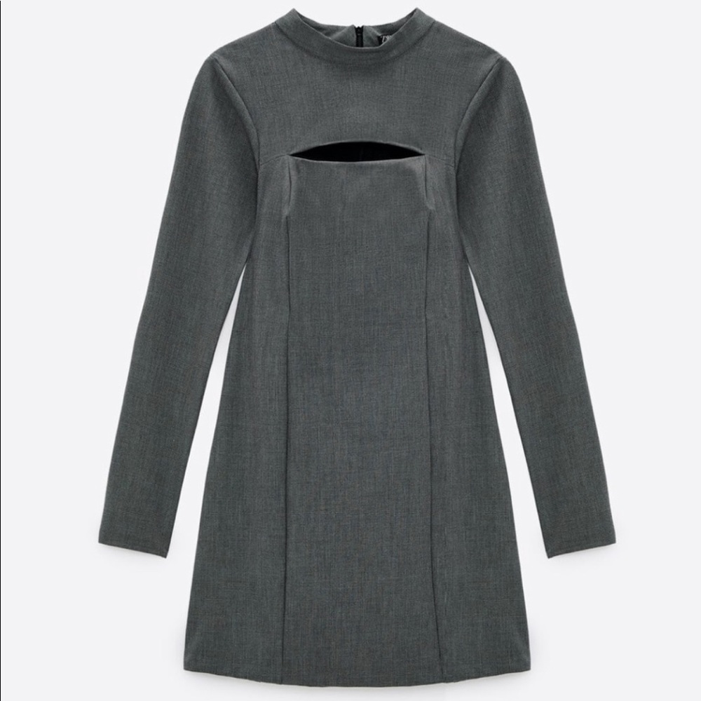 ZARA HOUNDSTOOTH DRESS - Picture 2 of 9